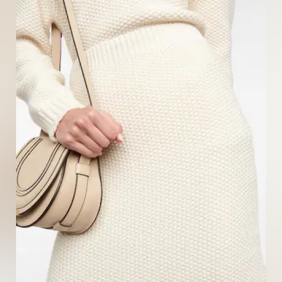 CHLOE Cashmere Knitted Midi Skirt - Picture 4 of 6